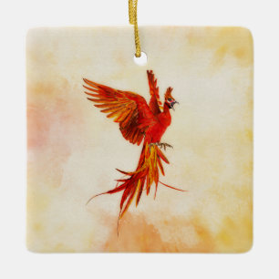 Phoenix Stigning - #2 Julgransprydnad Keramik