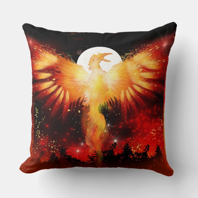 Phoenix Stigning Dekorativ kudde (Framsida)