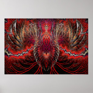 Phoenix Stigning Fractal Poster