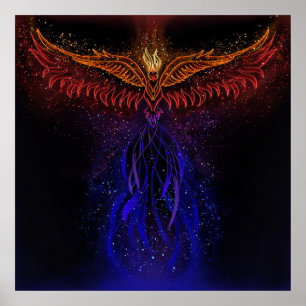 Phoenix stigning från asknykonst poster