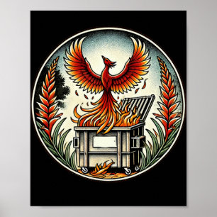 Phoenix Stigning från Dumpster Fire Ashes Poster