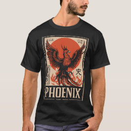Phoenix Stigning japansk röd Sol Mythical Reborn T Shirt