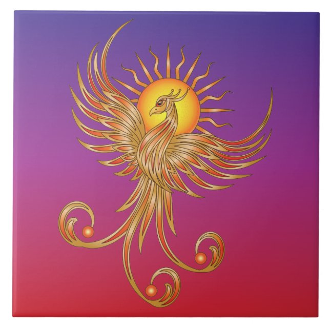 Phoenix Stigning Kakelplatta (Framsidan)