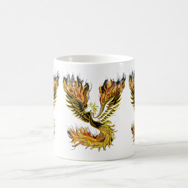 Phoenix Stigning - Mytical Bird of Fire & Reborn Kaffemugg (Center)