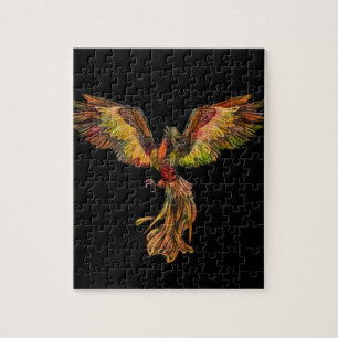 Phoenix stigning - på svart pussel