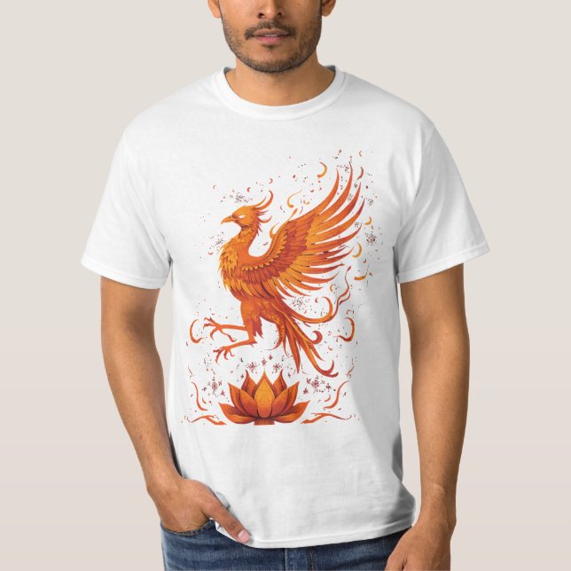 Phoenix Stigning - Symbol för styrka och förnyelse T Shirt (Framsida)