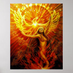 Phoenix stigning vid den Lisa irisen Poster