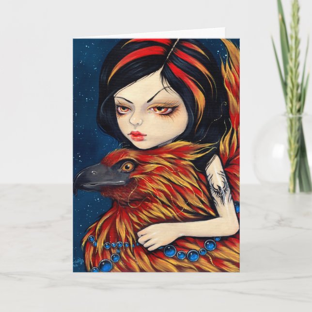 "Phoenix Tattoo"-hälsningskort Kort (Framsida)