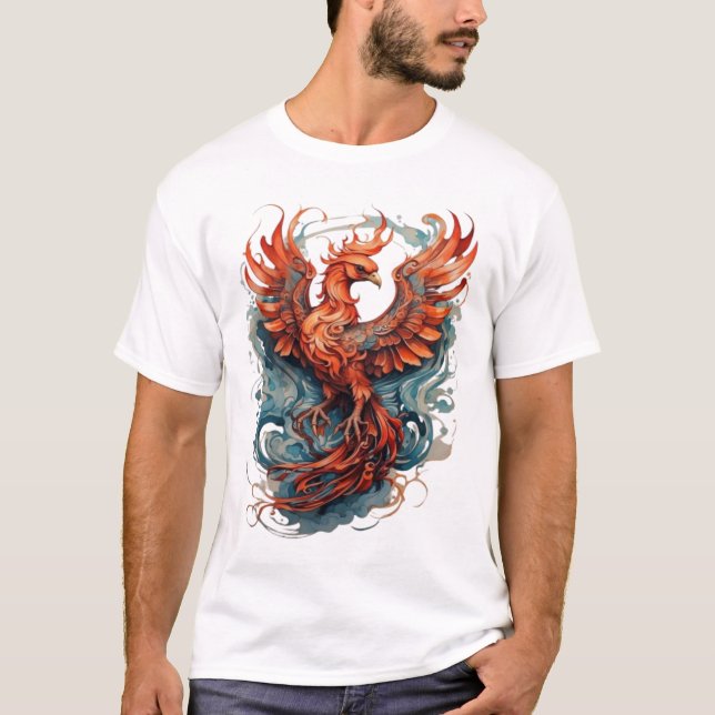 Phoenix Tattoo-Inspired T-shirt Design (Framsida)