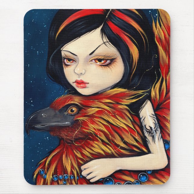 "Phoenix tatuering" Mousepad Musmatta (Framsidan)