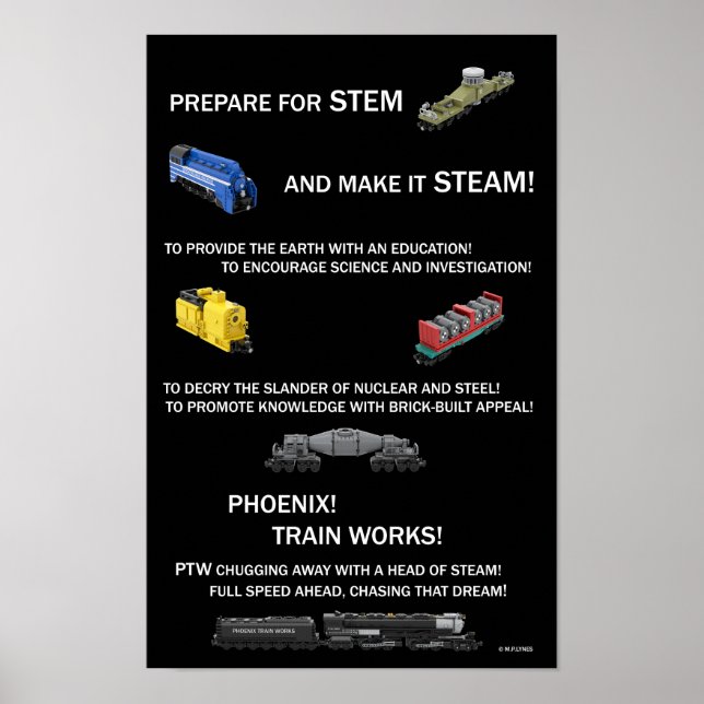 Phoenix Train Works Mottoaffisch Poster (Framsidan)