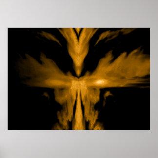 Phoenix Uppvaknande Guld Poster
