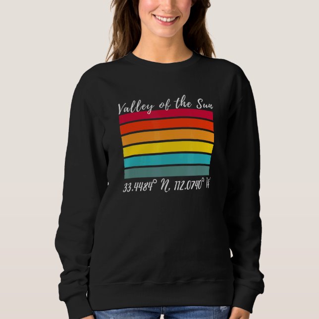 Phoenix Valley of the Sol Souvenir Latitude Longit T Shirt (Framsida)