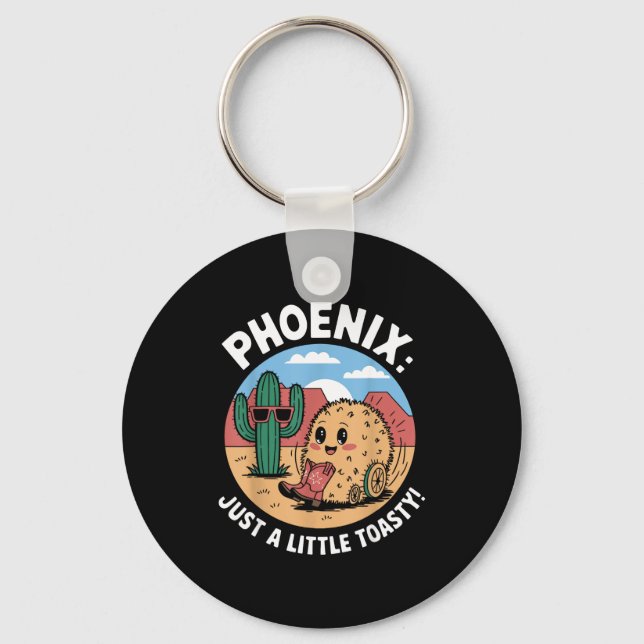 Phoenix värmebölja humor  nyckelring (Framsida)