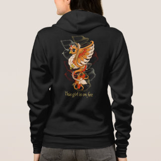 Phoenix vinande upp hoodien t shirt