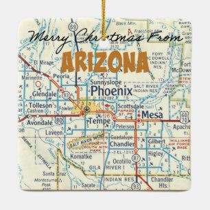 Phoenix Vintage Karta Julgransprydnad Keramik