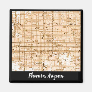 Phoenix vintage karta magnet