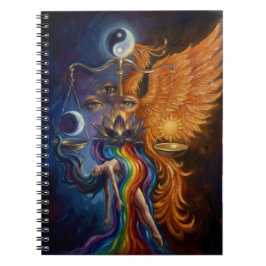 Phoenix Yin Yang Balance Notebook Anteckningsbok
