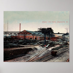Phoenixville Järn Works Illustration Poster
