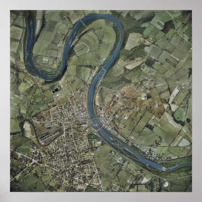 Phoenixville Mont Clare 1947 Aerial Photograph PA Poster (Framsidan)