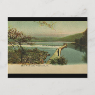 Phoenixville PA Black Sten Dam Vykort