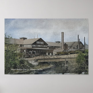 Phoenixville PA Järn Company Skriv ut Poster