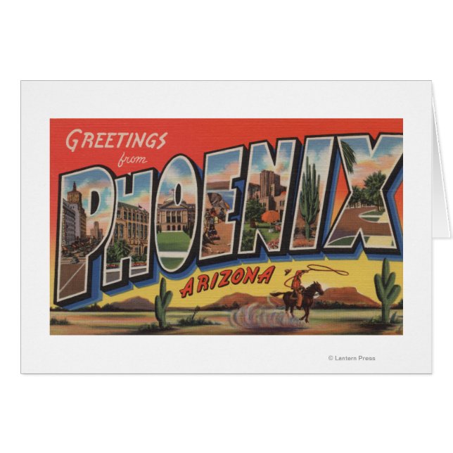 Phoeniz, Arizona - Stora Brev Scenes Hälsningskort (Framsidan Horizontal)