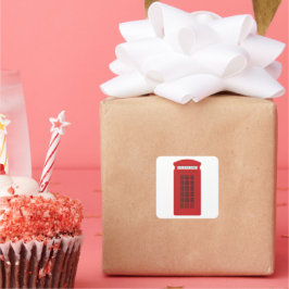 Phone Box Fyrkantigt Klistermärke