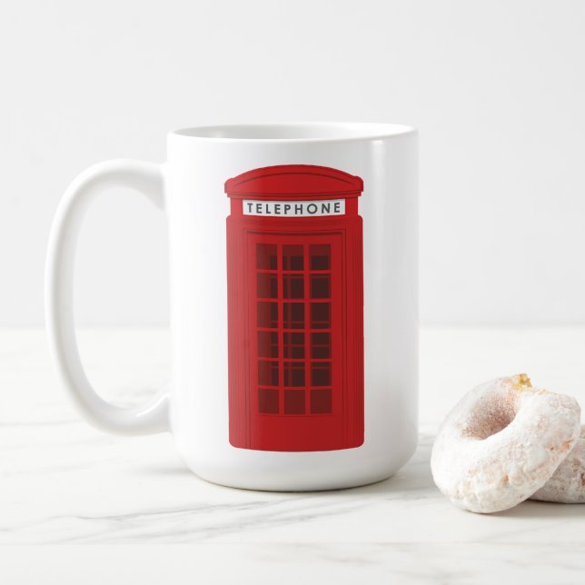 Phone Box Kaffemugg (Med munk)
