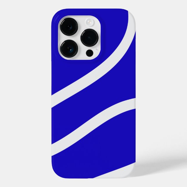 Phone Case – White Lines on Blue (Baksida)
