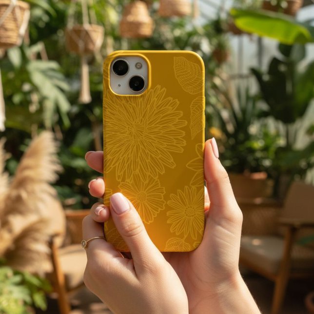 Phone case with daisy design, Floral phone case (Skapare uppladdad)