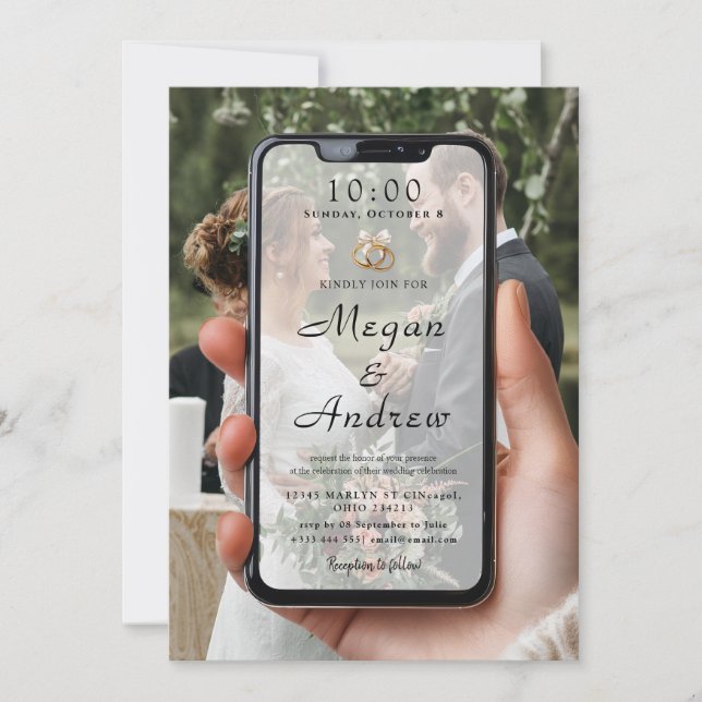 Phone Lock Screen Wedding Invitation (Framsida)