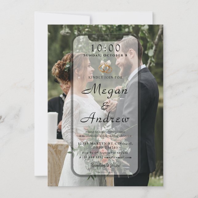 Phone Lock Screen Wedding Invitation (Framsida)
