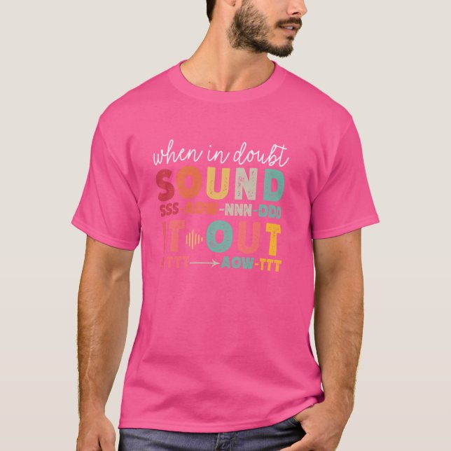 Phonemic Awareness Phonics Teacher Retro Science o T Shirt (Framsida)