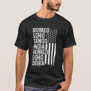 Phonetic Alphabet Airplan Pilot Aviation Patrioti T Shirt