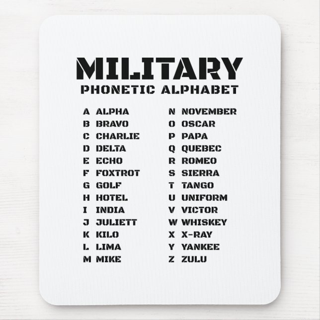 Phonetic Alphabet for the Military Musmatta (Framsidan)