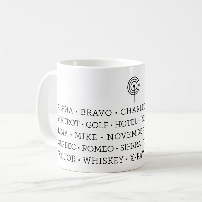 Phonetic Alphabet Mugg (Framsida vänster)