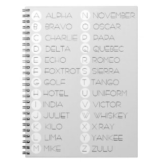 Phonetic Alphabet Notebook Anteckningsbok