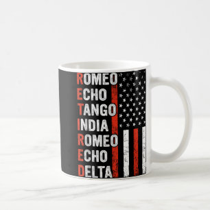 Phonetic Alphabet Retrött Veteran Pension Army Kaffemugg