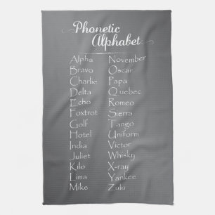 Phonetic Alphabet Teacher Cadet Training Stavning Kökshandduk