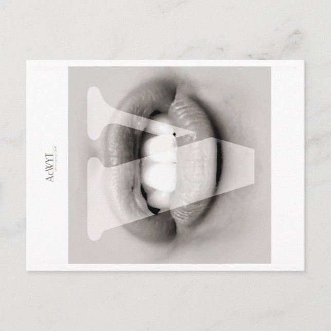 Phonetic Love Mouth Art V Vykort (Framsida)