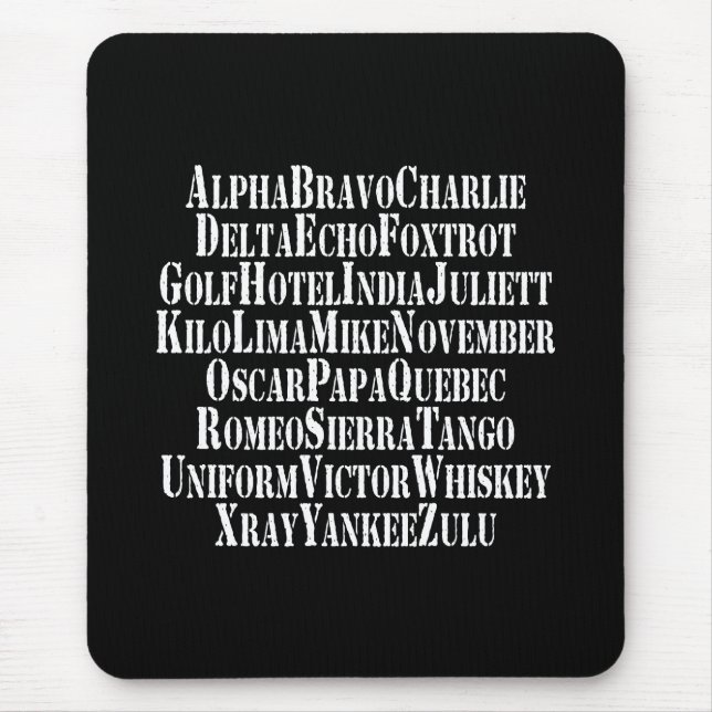 PHONETISK ALFABET/CODE-ORD MUSMATTA (Framsidan)