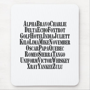 PHONETISK ALFABET/KOD-ORD MUSMATTA
