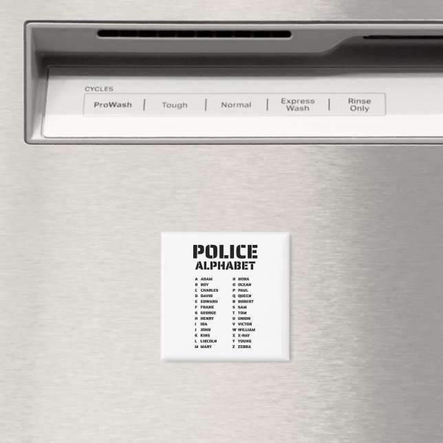 Phonetisk kod för alfabet magnet (In Situ (Dishwasher))