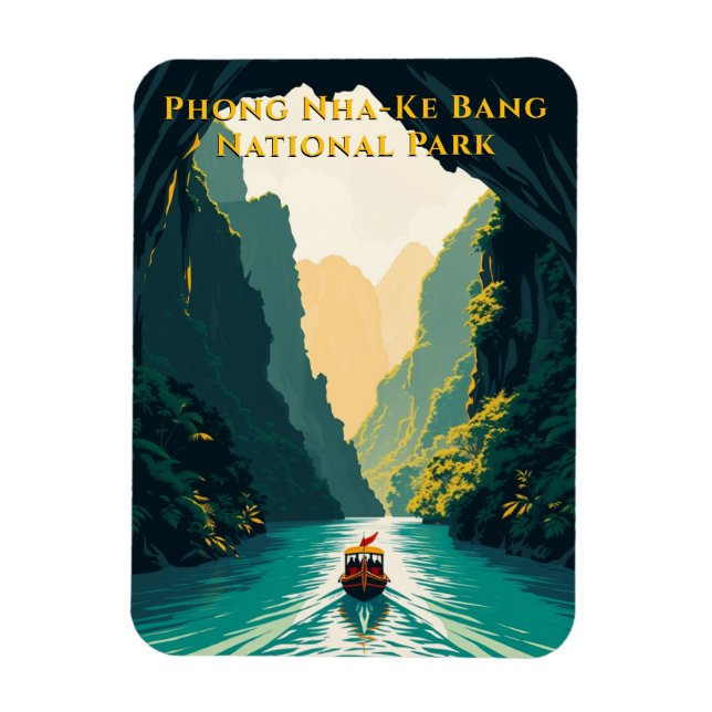 Phong Nha Vietnam River Travel Magnet (Vertikal)