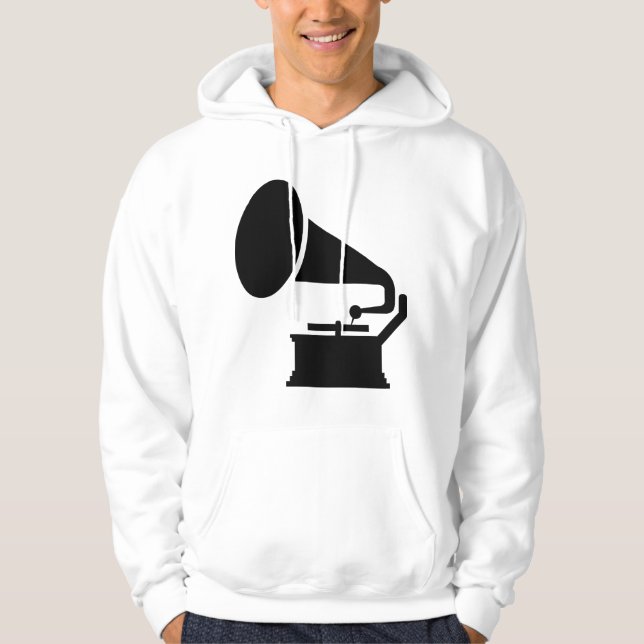 Phonograf - svart sweatshirt (Framsida)