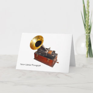 Phonograph för vintageEdison cylinder, Kort