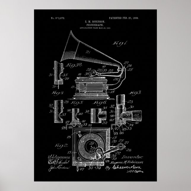Phonograph Patent Poster (Framsidan)