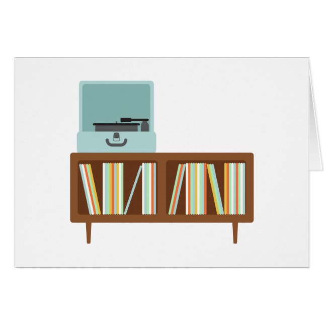 Phonograph-skåp Hälsningskort (Framsidan Horizontal)