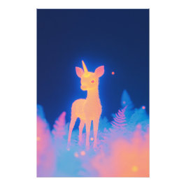 Phosphorescent Amber Fawnicorn Fototryck